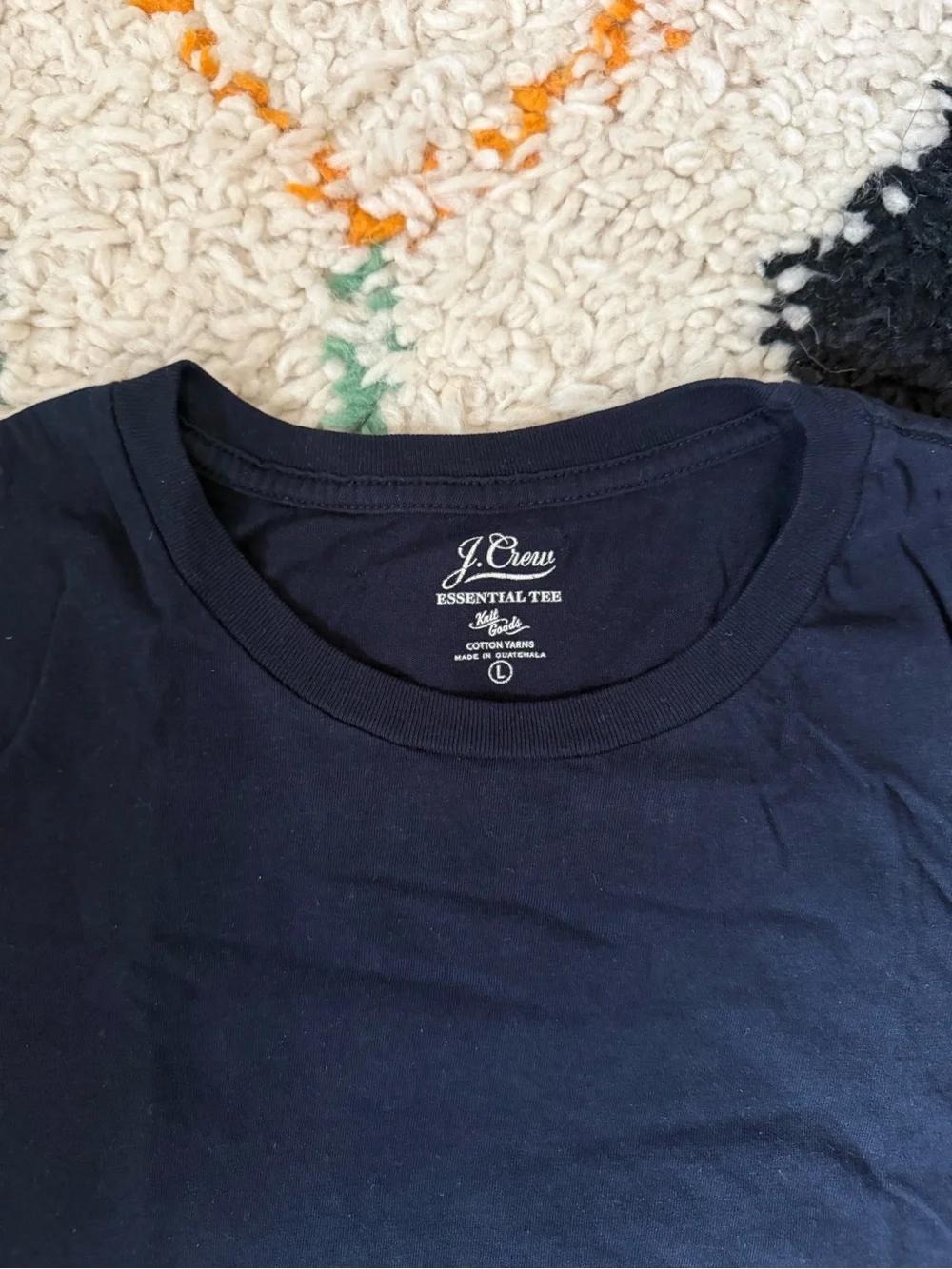 J. Crew Men’s Navy Essential Short Sleeve T-Shirt (L)
